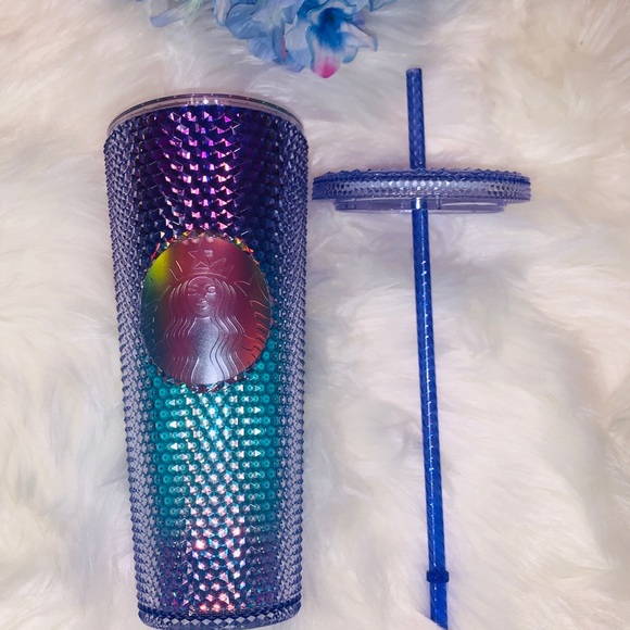 Starbucks Mermaid Studded Cup Purple Ombre Bling Tumbler 24oz Venti New 2021 - Picture 14 of 16